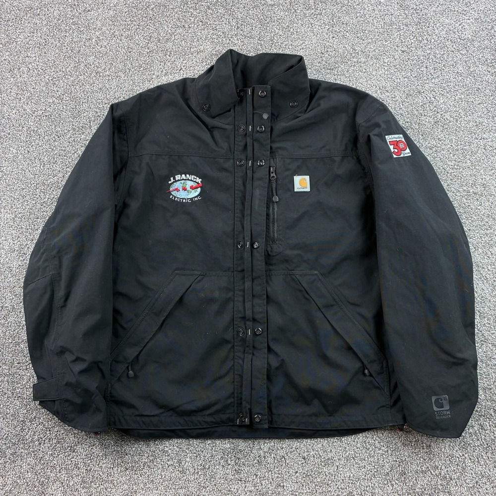 Carhartt Storm Defender Shoreline Jacket Men's Large Black Water Resistant J162
